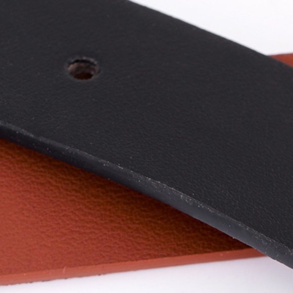 Camel Vegan Leather Heart Buckle Belt - Picture 5 of 8